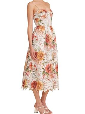 Lucy Paris Floral Print Midi Dress(Size XS)